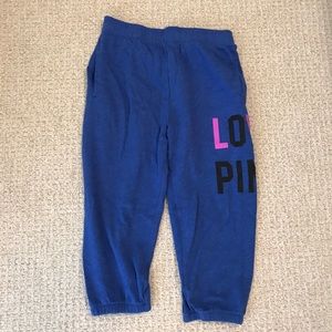 Blue Victoria’s Secret Cropped Sweat Pants